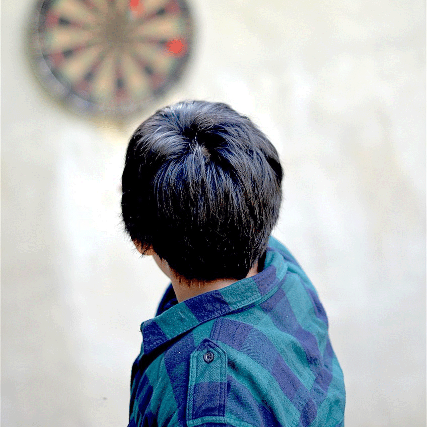 Darts-Frau